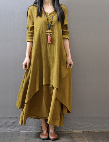 Linen Dress - Loose Fit Design