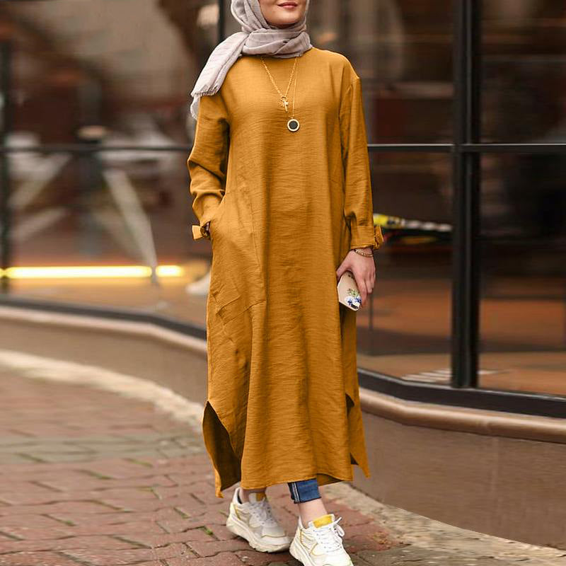 Loose Long Sleeve Shirt Dress