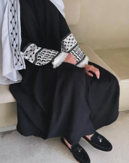 Embroidered Flowing Abaya for Women