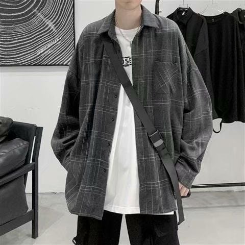 Plaid Long-sleeve Jacket Shirt