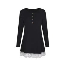 Lace Trim Long Sleeve Dress