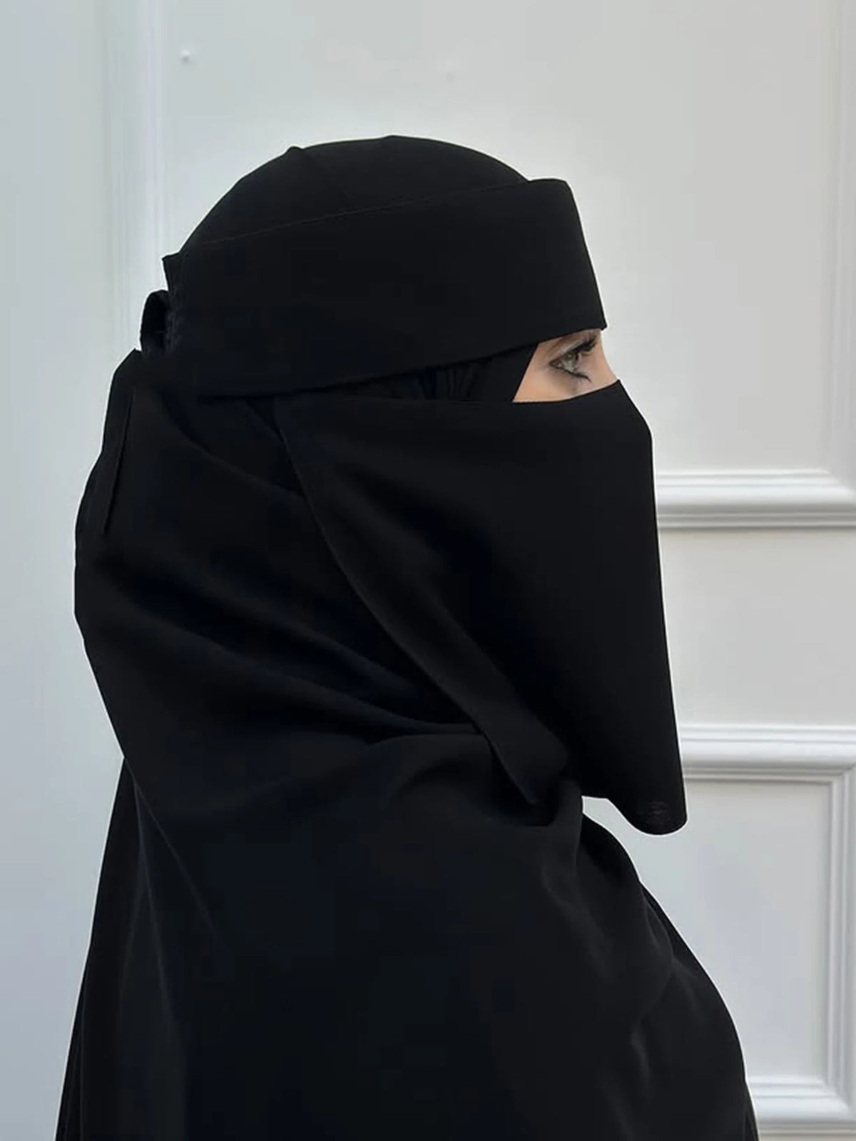 Niqab Short Pinch Eye Breathable Nida Eid Ramadan Wholesale Muslim Women Hijab Saudi Face Cover Veil Niqab