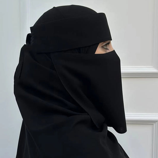Niqab Short Pinch Eye Breathable Nida Eid Ramadan Wholesale Muslim Women Hijab Saudi Face Cover Veil Niqab