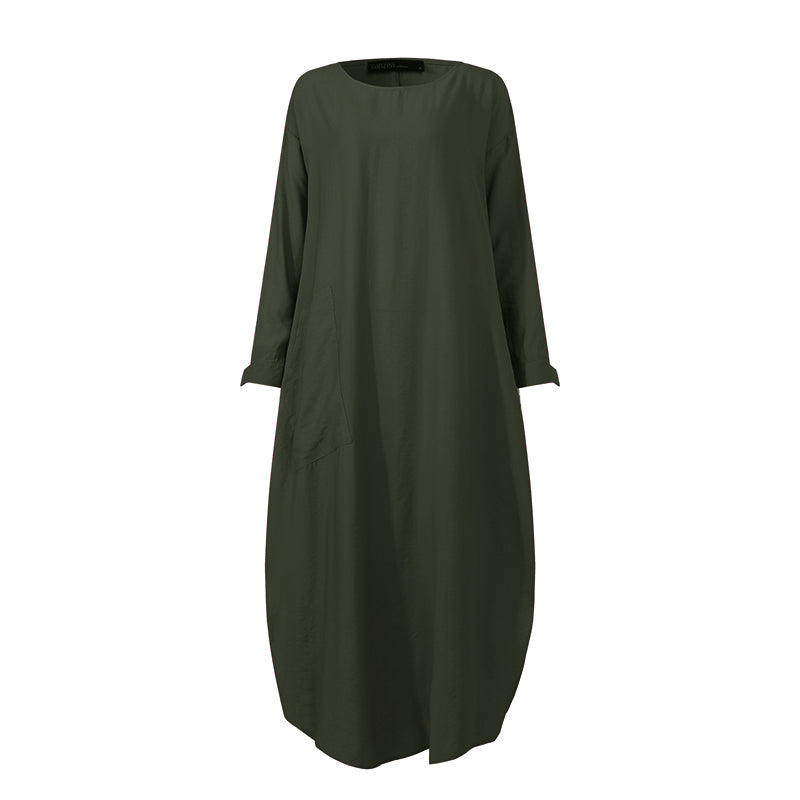 Loose Long Sleeve Shirt Dress