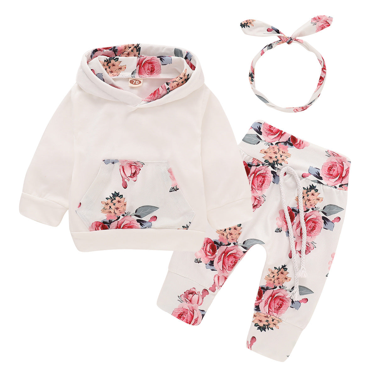 Girls’ Floral Hoodie & Pants Set