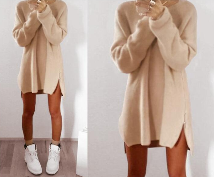 Casual Loose Zipper Sweater