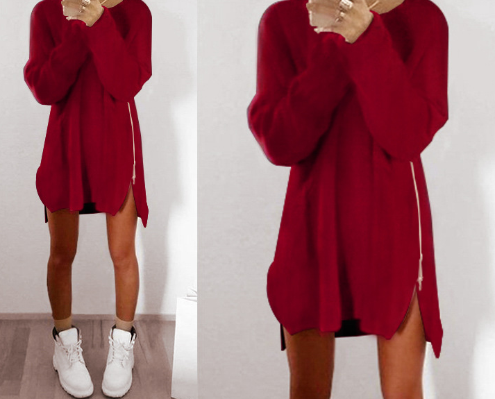 Casual Loose Zipper Sweater