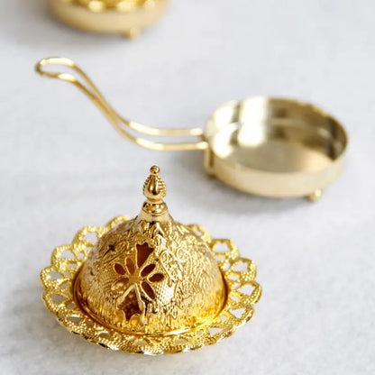 Gold Metal Incense Burner