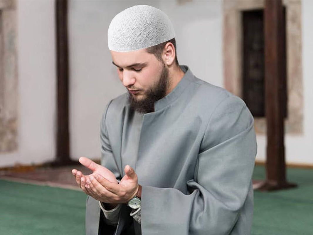 5Pcs Men'S Muslim Kufi Hat - Cotton Islam Prayer Cap, Muslim Crochet Hat, Islamic Gift for Ramadan