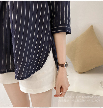 New Stripe Casual Chiffon Women's Blouse