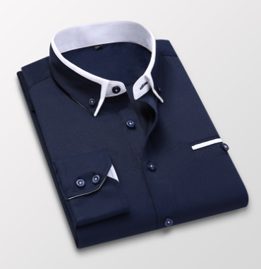 Men's Slim Fit Business Casual Long Sleeve Shirt