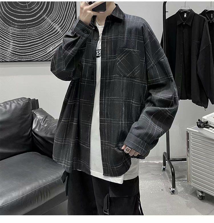 Plaid Long-sleeve Jacket Shirt