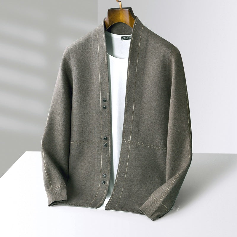 V-Neck Knit Cardigan