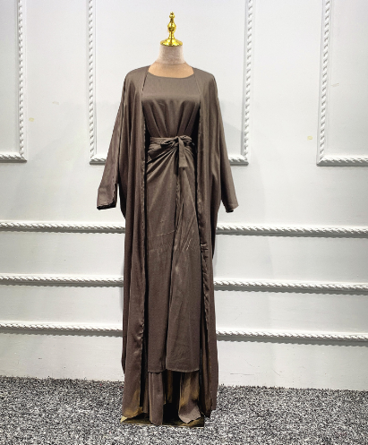 Elegant 3-Piece Matching Abaya Set