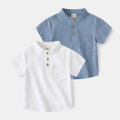 Boys V-Neck Short Sleeve Shirt