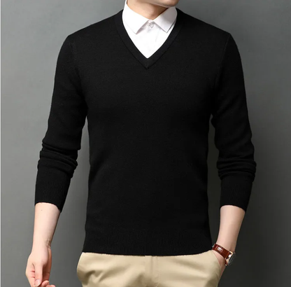 Thick Woolen Sweater for Men's Business Casual Wear