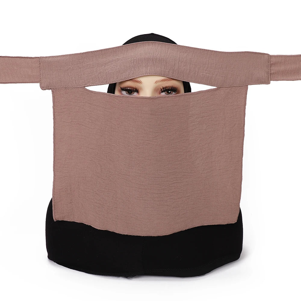 Niqab Short Pinch Eye Breathable Nida Eid Ramadan Wholesale Muslim Women Hijab Saudi Face Cover Veil Niqab