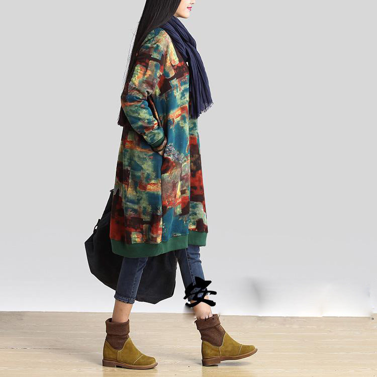 Loose Retro Long Sleeve Dress