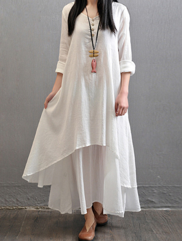 Linen Dress - Loose Fit Design