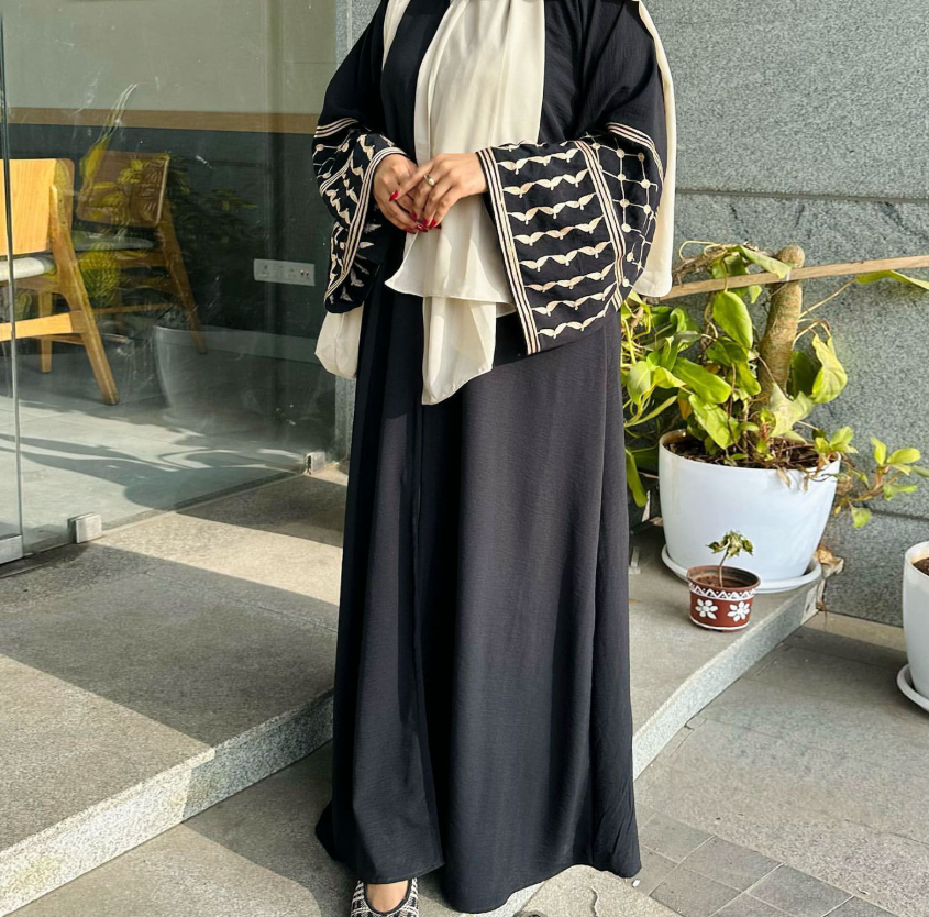 Elegant Embroidered Abaya