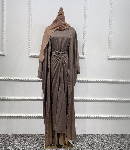 Elegant 3-Piece Matching Abaya Set