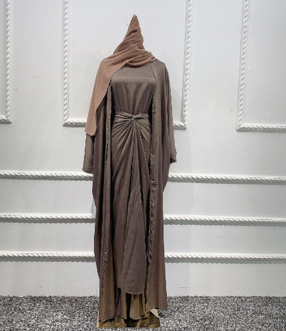 Elegant 3-Piece Matching Abaya Set