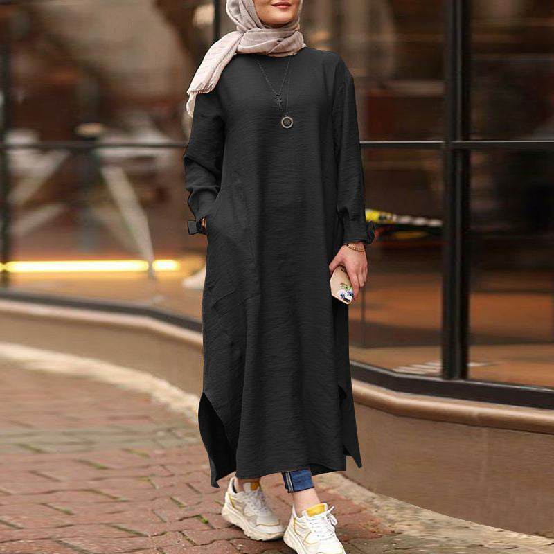 Loose Long Sleeve Shirt Dress