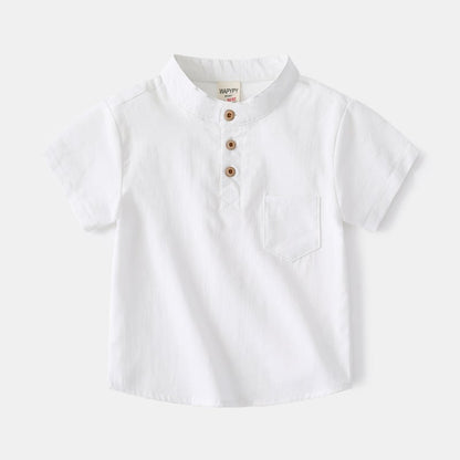 Boys V-Neck Short Sleeve Shirt