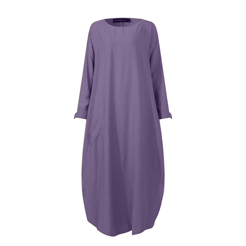 Loose Long Sleeve Shirt Dress