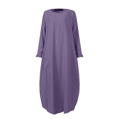 Loose Long Sleeve Shirt Dress