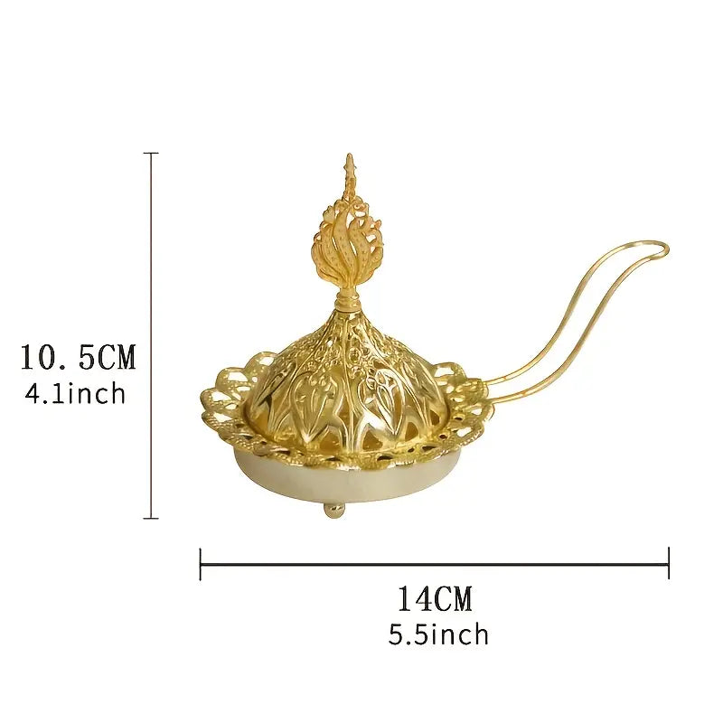 Gold Metal Incense Burner