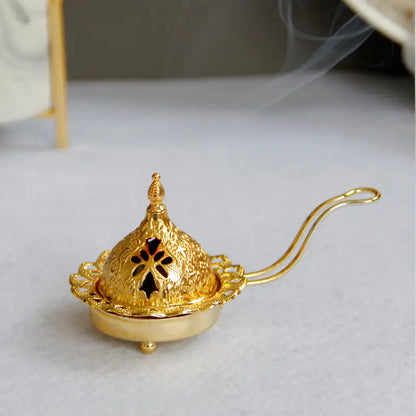 Gold Metal Incense Burner