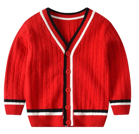 Children’s Classic Cardigan Sweater for Winter