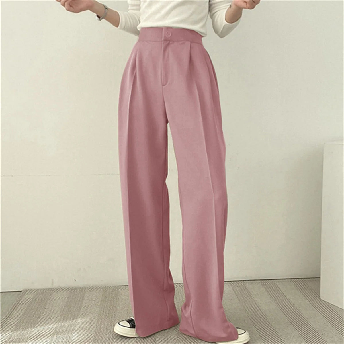 2026 Spring New Women'S Clothing Suit Jacket Casual Pants Set Wide Leg Suit Pants Elegant Office Lady Business Suit Set Blazers