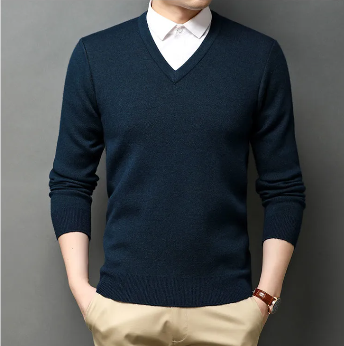 Thick Woolen Sweater for Men's Business Casual Wear
