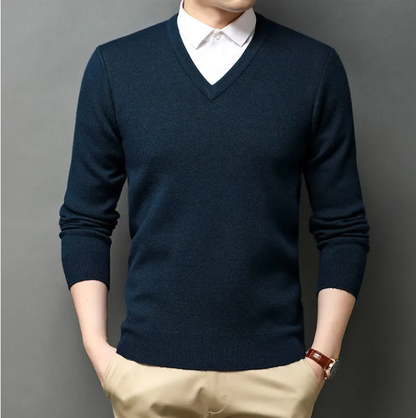 Thick Woolen Sweater for Men's Business Casual Wear