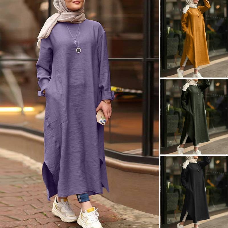 Loose Long Sleeve Shirt Dress