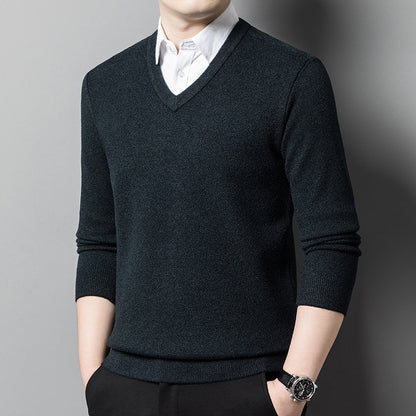 Thick Woolen Sweater for Men's Business Casual Wear