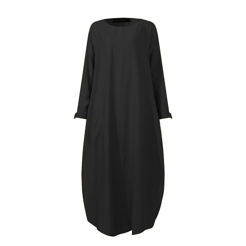 Loose Long Sleeve Shirt Dress
