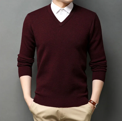 Thick Woolen Sweater for Men's Business Casual Wear