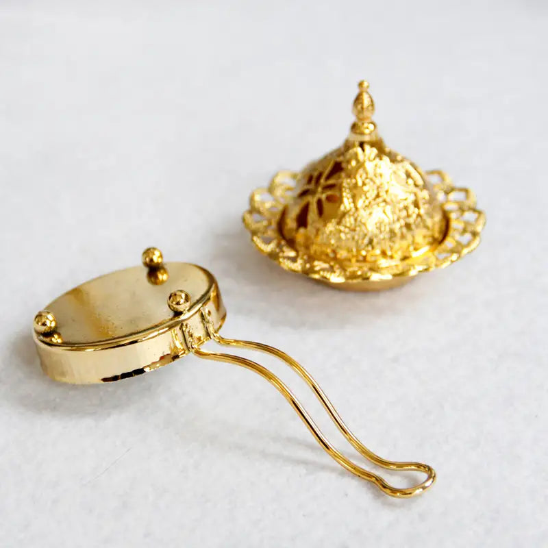 Gold Metal Incense Burner