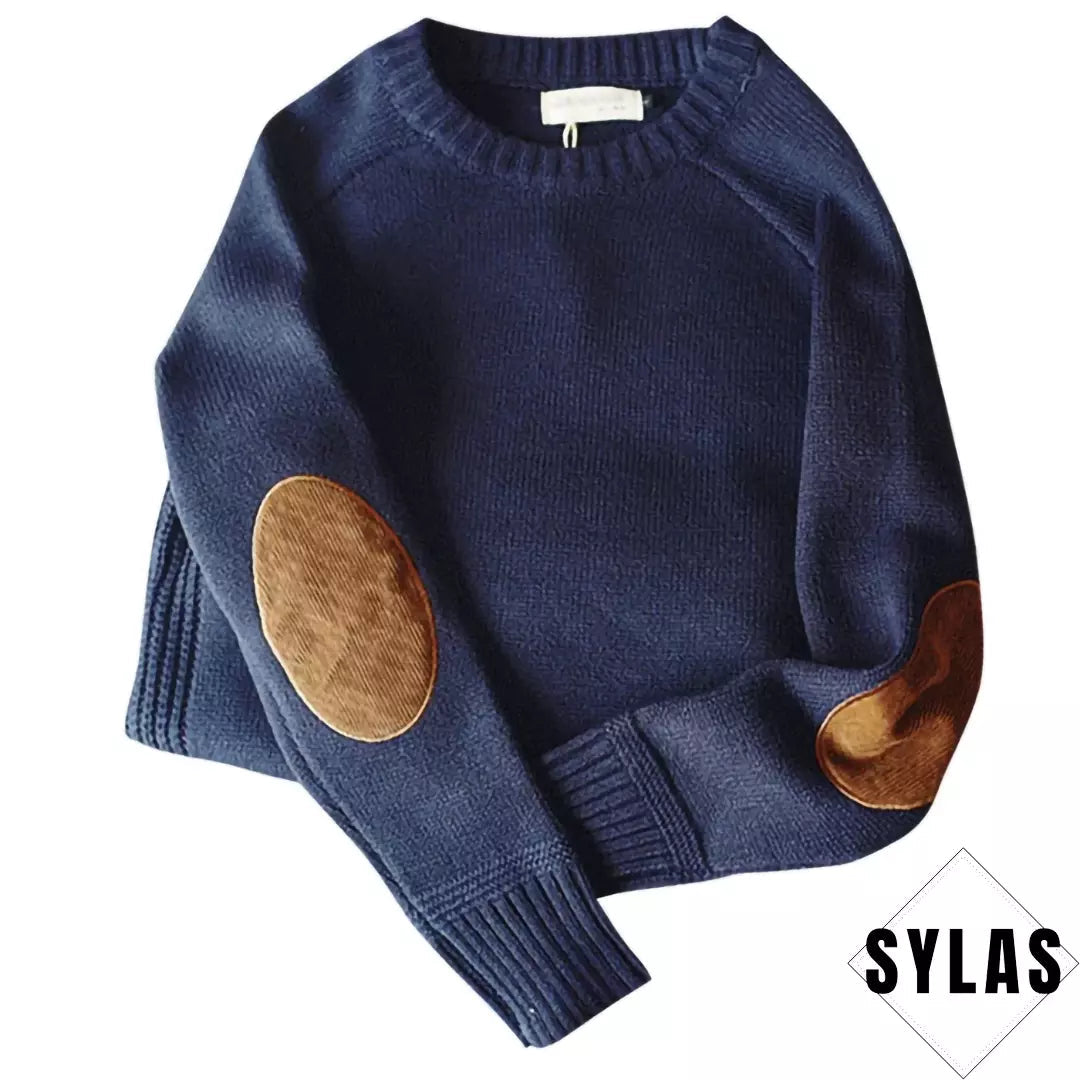 Boys Crew Neck Patch Sweater