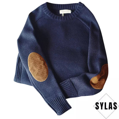 Boys Crew Neck Patch Sweater