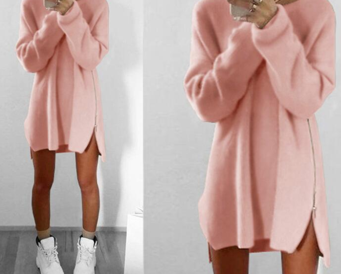 Casual Loose Zipper Sweater