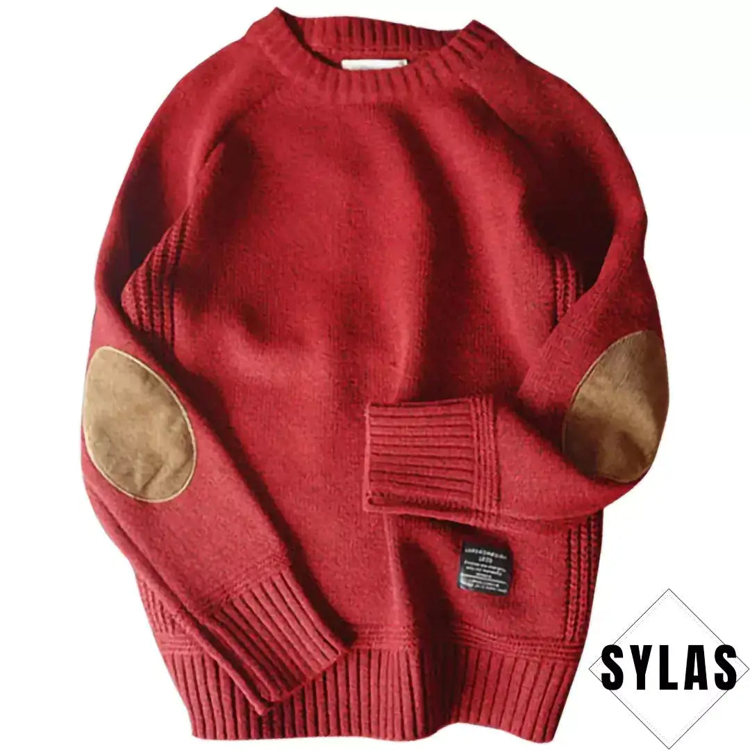 Boys Crew Neck Patch Sweater